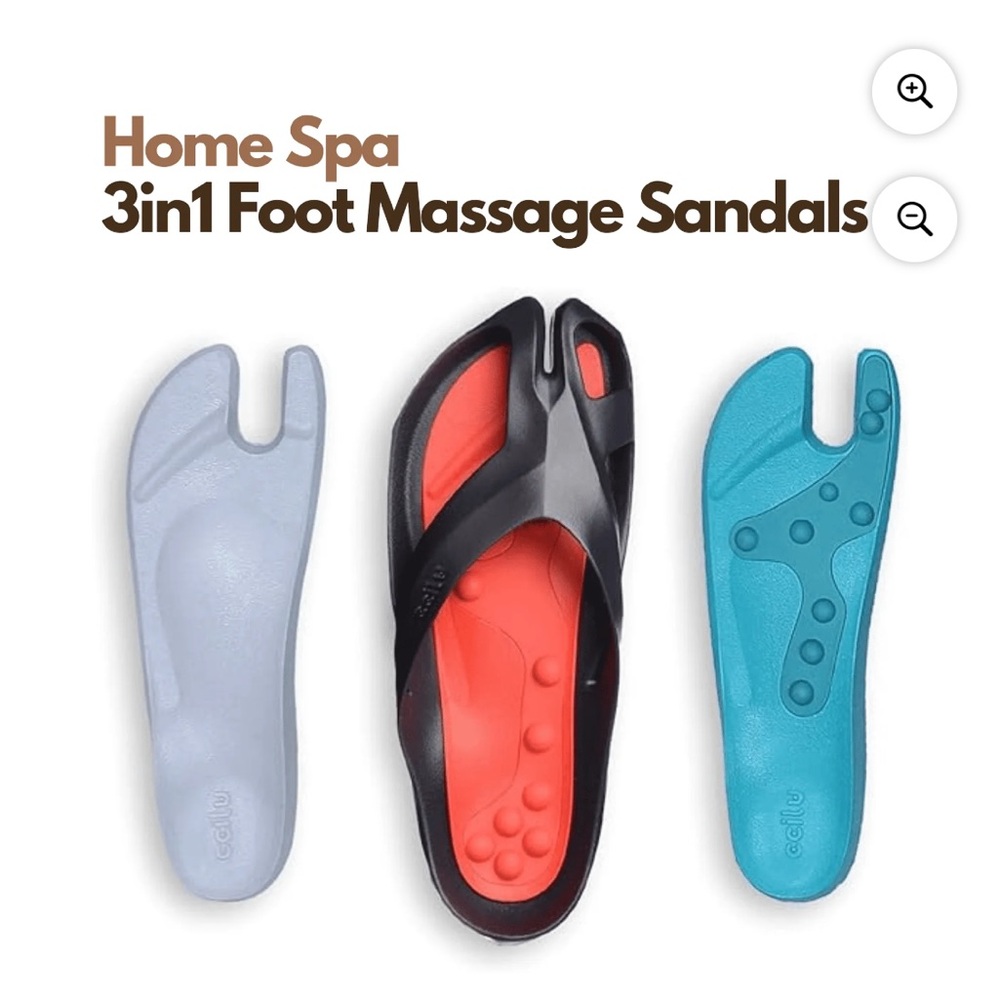 🍒 SOLD 🍒 CCILU Home Spa 3-in-1 Foot Massage Sandals. Accupuncture & Reflexology